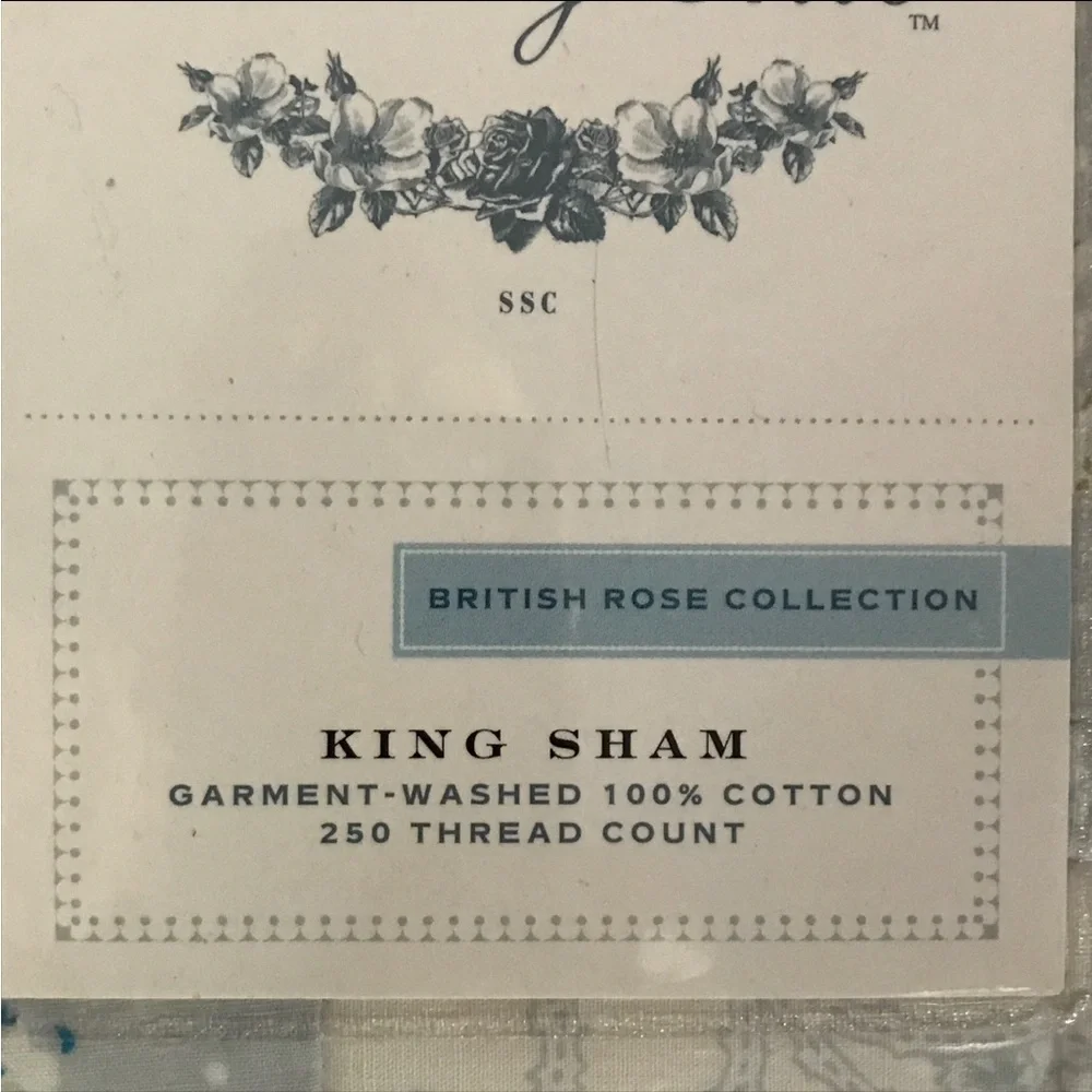 NIP Simply Shabby Floral‎ King Sham Set of 2 Farmhouse French Cottage a801
